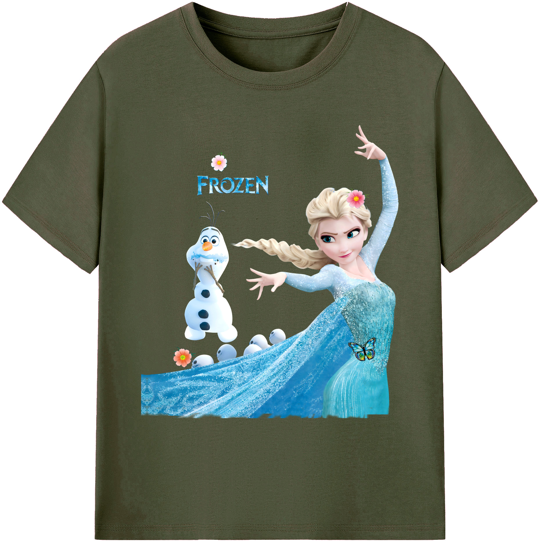 （画像用） アナと雪の女王 アンナ エルサ Frozen Anna Elsa 綿100％ メンズ半袖Tシャツ｜肌触りやわらか＆通気性